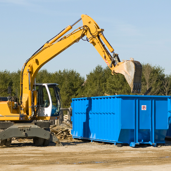 are there any restrictions on where a residential dumpster can be placed in Belden